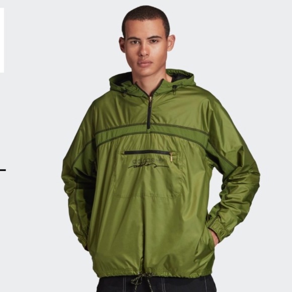 Mens large adidas green pullover jacket - Picture 2 of 10